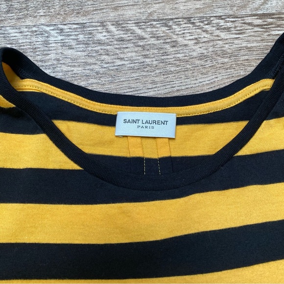 Saint Laurent Paris Striped Pocket Tee Mens Small - Picture 12 of 14